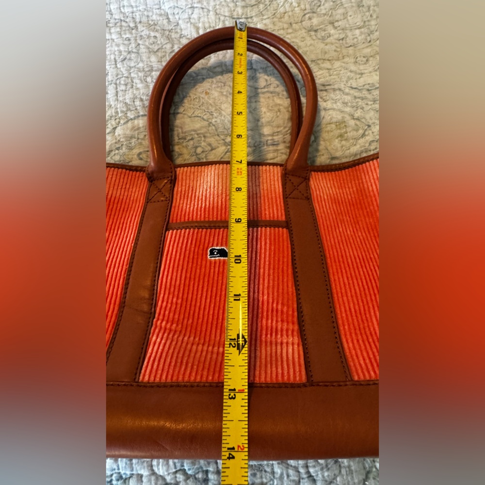 Vineyard Vines Coral Corduroy Tote - Picture 8 of 10